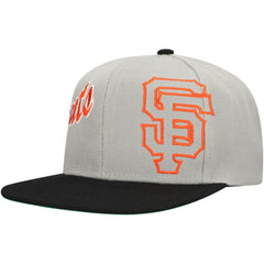 Gray San Francisco Giants Mitchell & Ness Knock Out Panel Snapback Hat