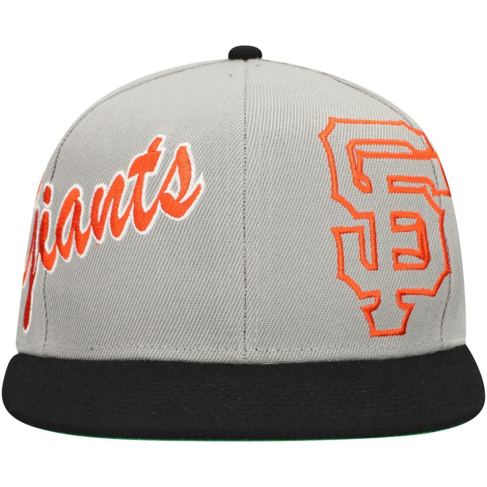 Gray San Francisco Giants Mitchell & Ness Knock Out Panel Snapback Hat