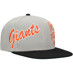 Gray San Francisco Giants Mitchell & Ness Knock Out Panel Snapback Hat