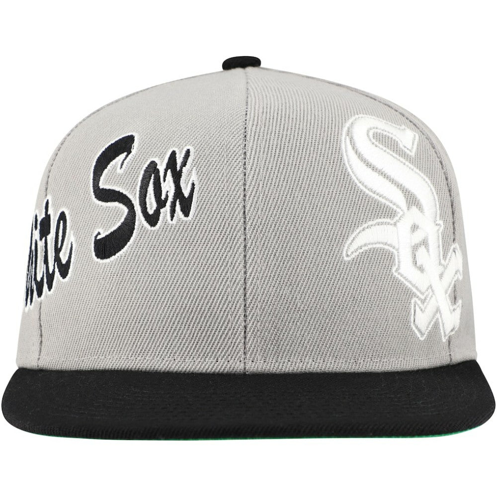 Gray Chicago White Sox Mitchell & Ness Knock Out Panel Snapback Hat