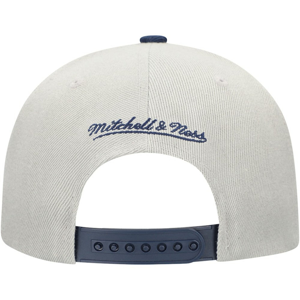 Gray/Navy Atlanta Braves Mitchell & Ness Knock Out Panel Snapback Hat