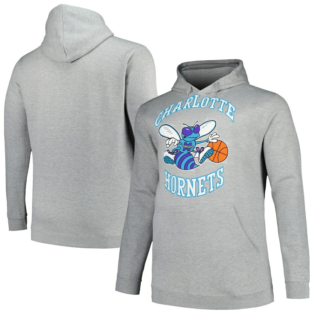Mitchell & Ness Charlotte Hornets Hardwood Classics Big & Tall Pullover Hoodie