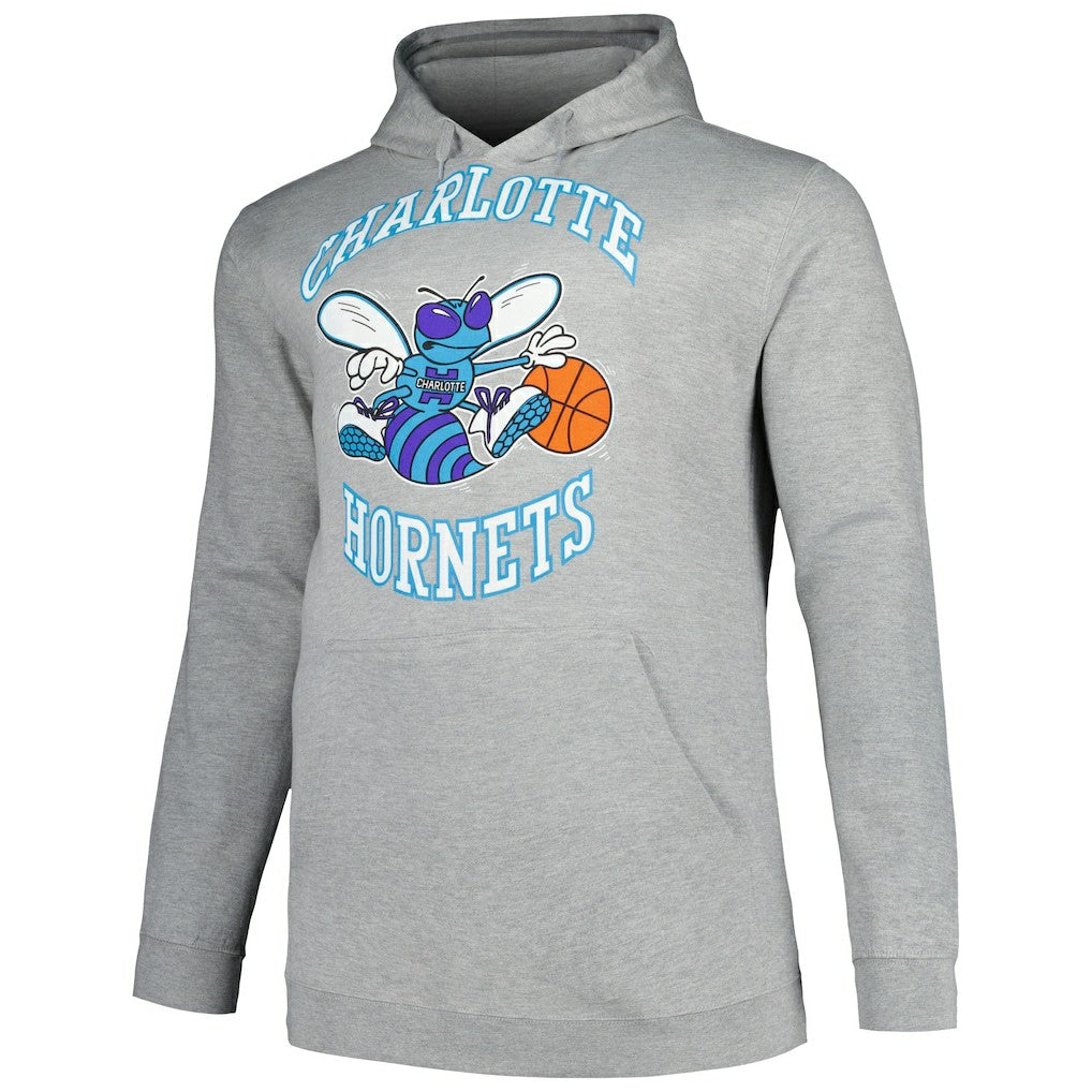 Mitchell & Ness Charlotte Hornets Hardwood Classics Big & Tall Pullover Hoodie