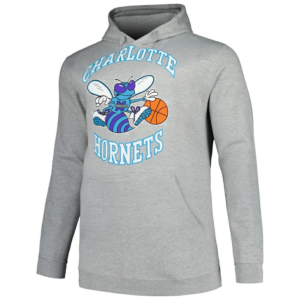 Mitchell & Ness Charlotte Hornets Hardwood Classics Big & Tall Pullover Hoodie