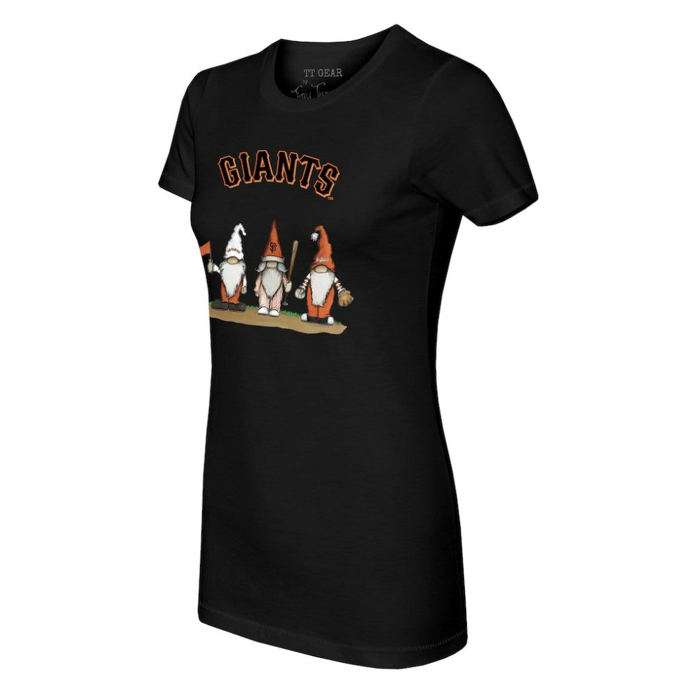 Black San Francisco Giants Tiny Turnip Women's Gnomes T-Shirt