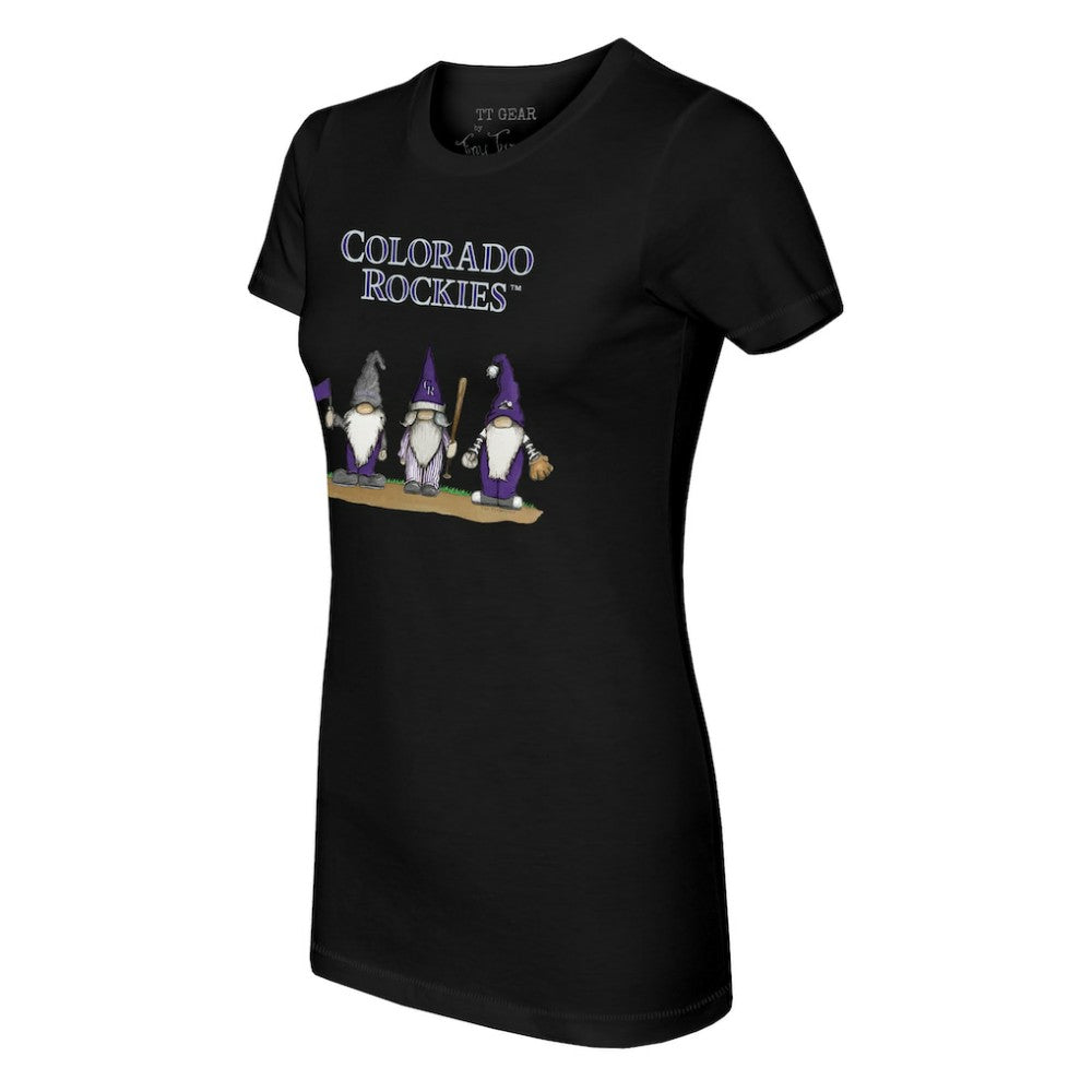Black Colorado Rockies Tiny Turnip Women's Gnomes T-Shirt