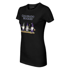Black Colorado Rockies Tiny Turnip Women's Gnomes T-Shirt