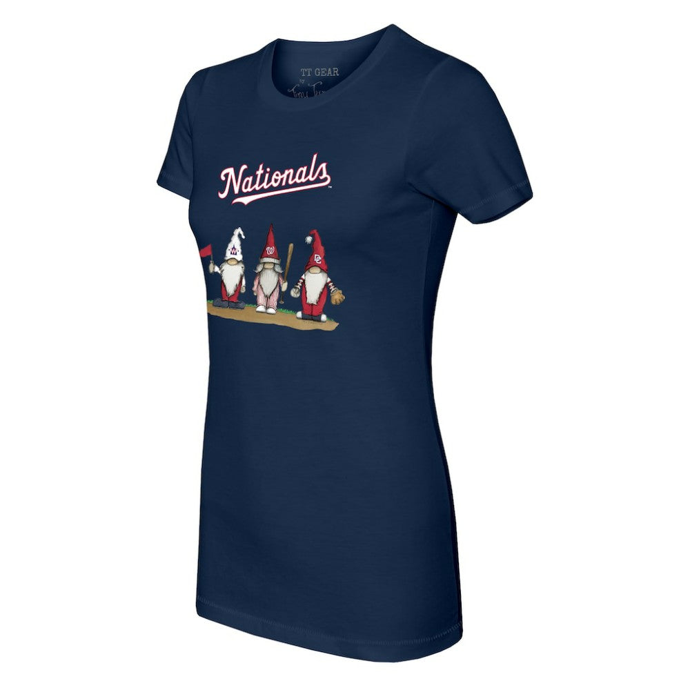 Navy Washington Nationals Tiny Turnip Women's Gnomes T-Shirt