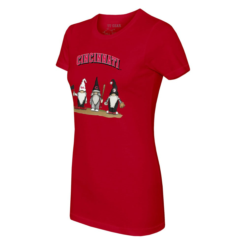 Red Cincinnati Reds Tiny Turnip Women's Gnomes T-Shirt