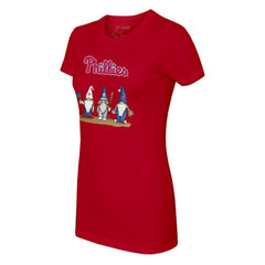 Red Philadelphia Phillies Tiny Turnip Women's Gnomes T-Shirt