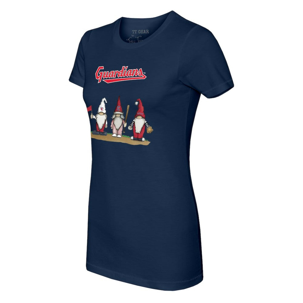 Navy Cleveland Guardians Tiny Turnip Women's Gnomes T-Shirt