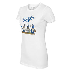 White Los Angeles Dodgers Tiny Turnip Women's Gnomes T-Shirt