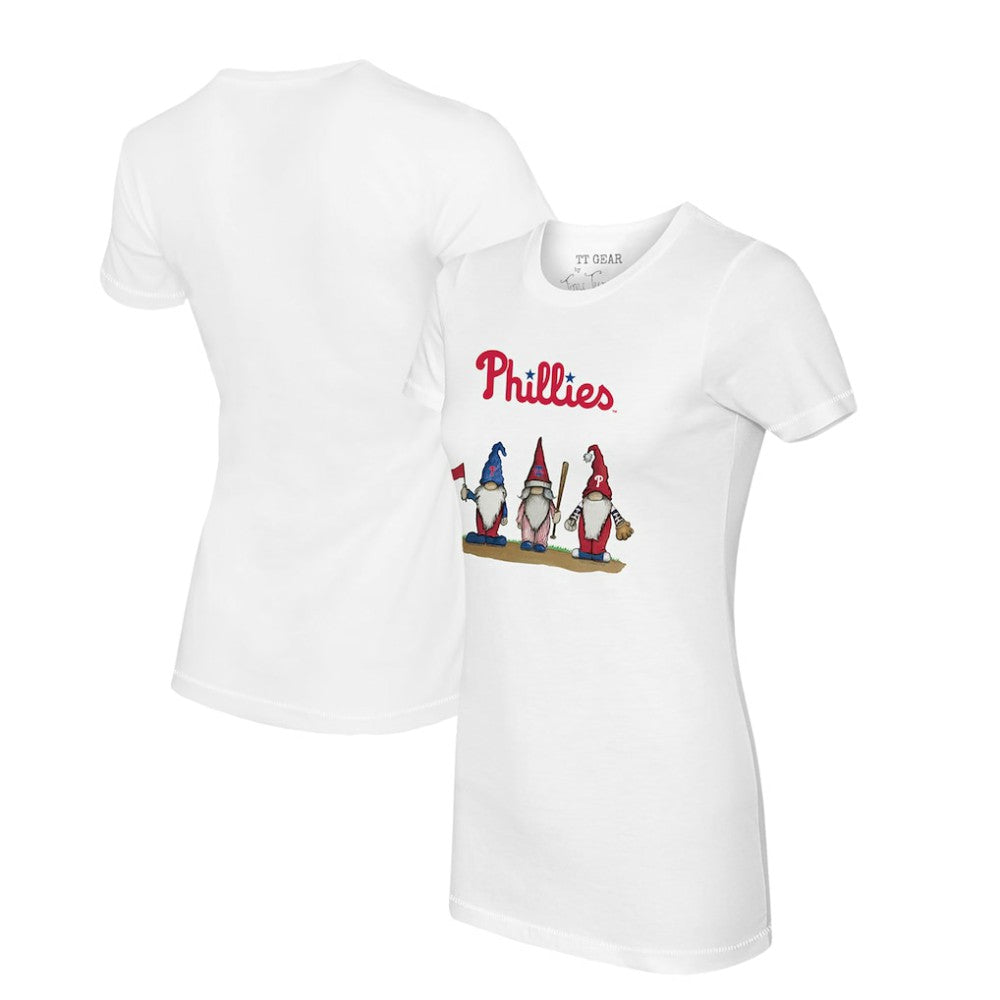 White Philadelphia Phillies Tiny Turnip Women's Gnomes T-Shirt