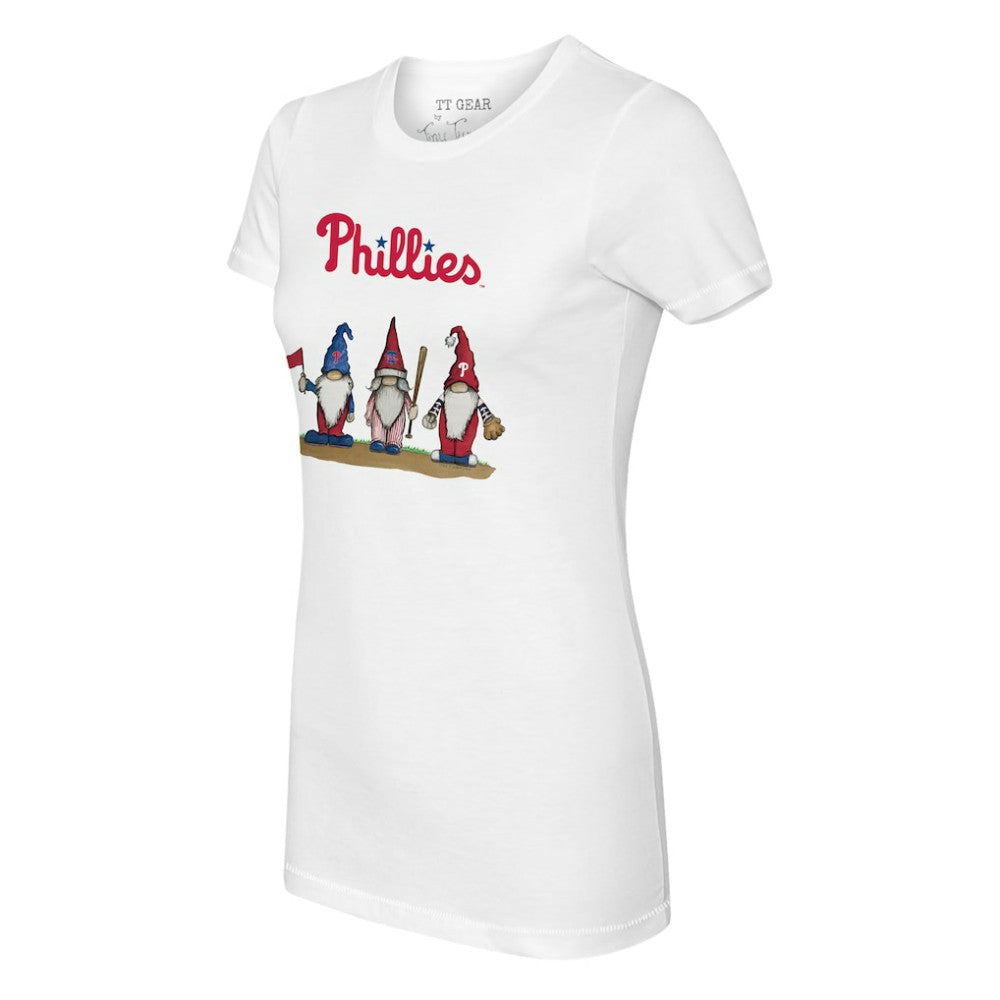White Philadelphia Phillies Tiny Turnip Women's Gnomes T-Shirt