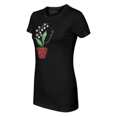 Black Arizona Diamondbacks Tiny Turnip Women's Lilies & Ladybugs T-Shirt