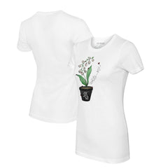 White Chicago White Sox Tiny Turnip Women's Lilies & Ladybugs T-Shirt