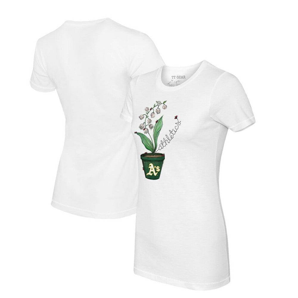 White Athletics Tiny Turnip Women's Lilies & Ladybugs T-Shirt