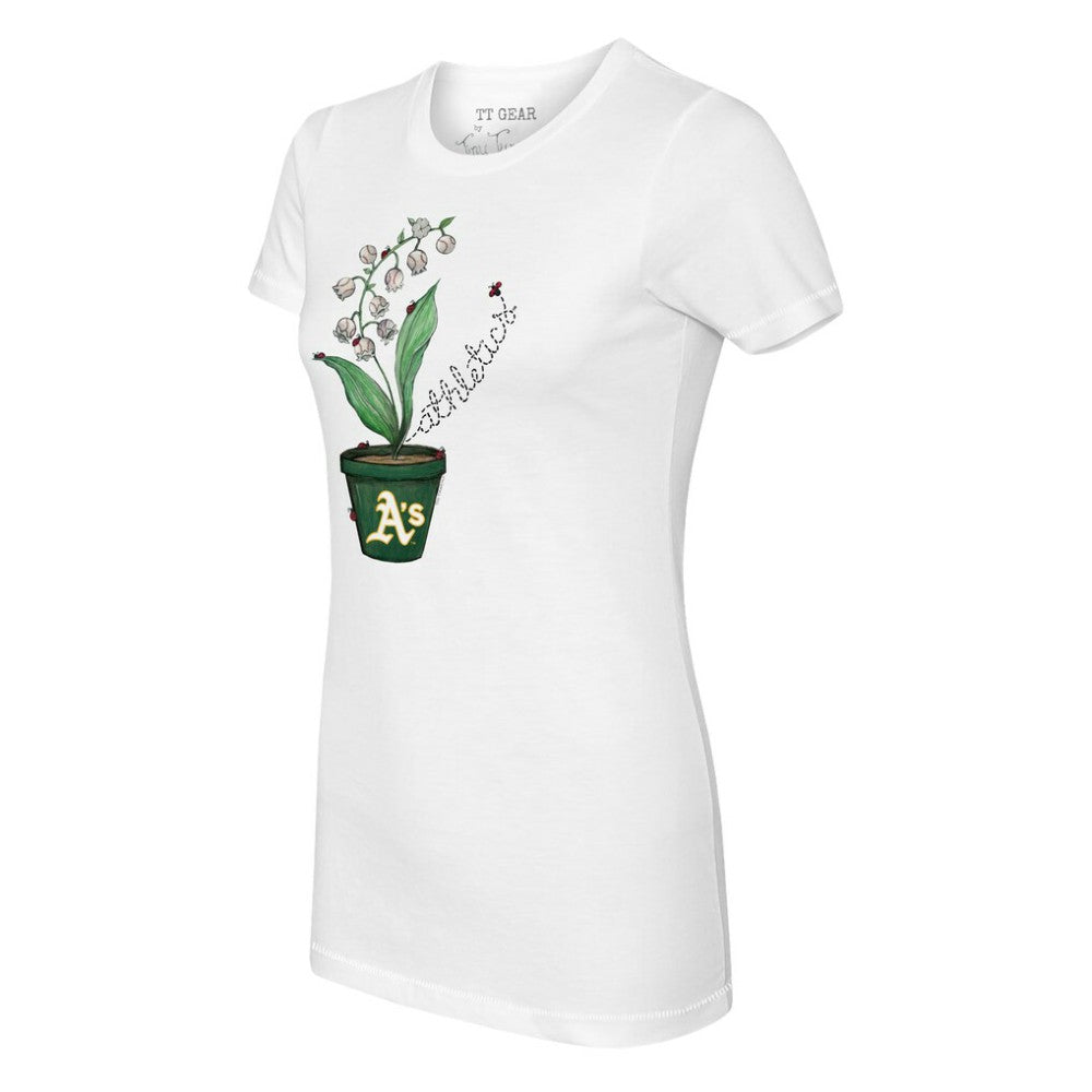 White Athletics Tiny Turnip Women's Lilies & Ladybugs T-Shirt
