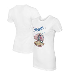White Los Angeles Dodgers Tiny Turnip Women's Mermaid T-Shirt