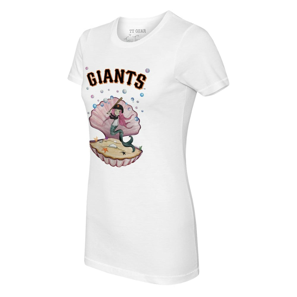 White San Francisco Giants Tiny Turnip Women's Mermaid T-Shirt