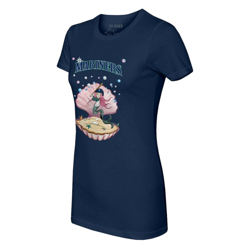 Navy Seattle Mariners Tiny Turnip Women's Mermaid T-Shirt