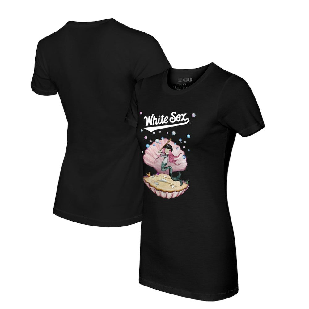 Black Chicago White Sox Tiny Turnip Women's Mermaid T-Shirt