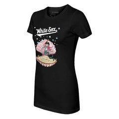 Black Chicago White Sox Tiny Turnip Women's Mermaid T-Shirt