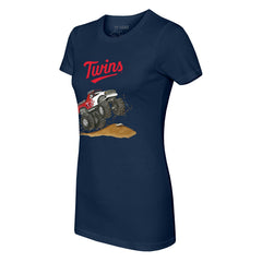 Navy Minnesota Twins Tiny Turnip Women's Monster Truck T-Shirt