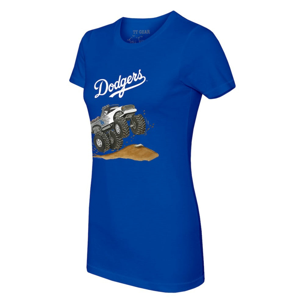 Royal Los Angeles Dodgers Tiny Turnip Women's Monster Truck T-Shirt