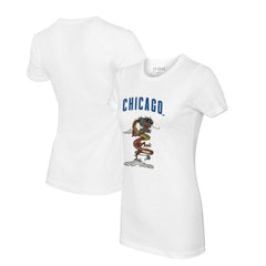 White Chicago Cubs Tiny Turnip Women's 2024 Year of the Dragon T-Shirt