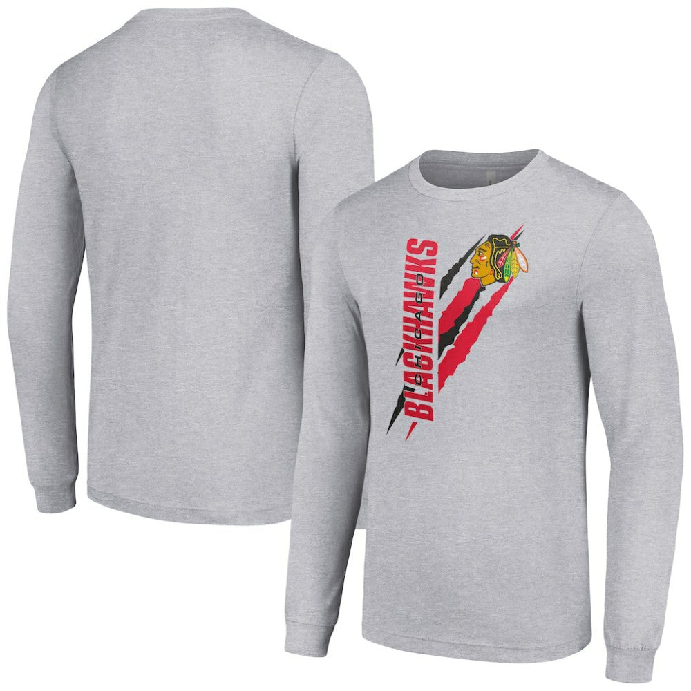NHL Chicago Blackhawks Starter Color Scratch Long-Sleeve T-Shirt