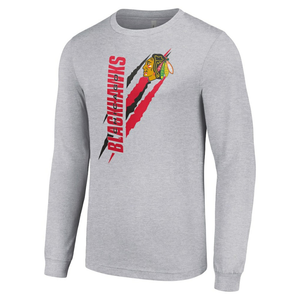 NHL Chicago Blackhawks Starter Color Scratch Long-Sleeve T-Shirt