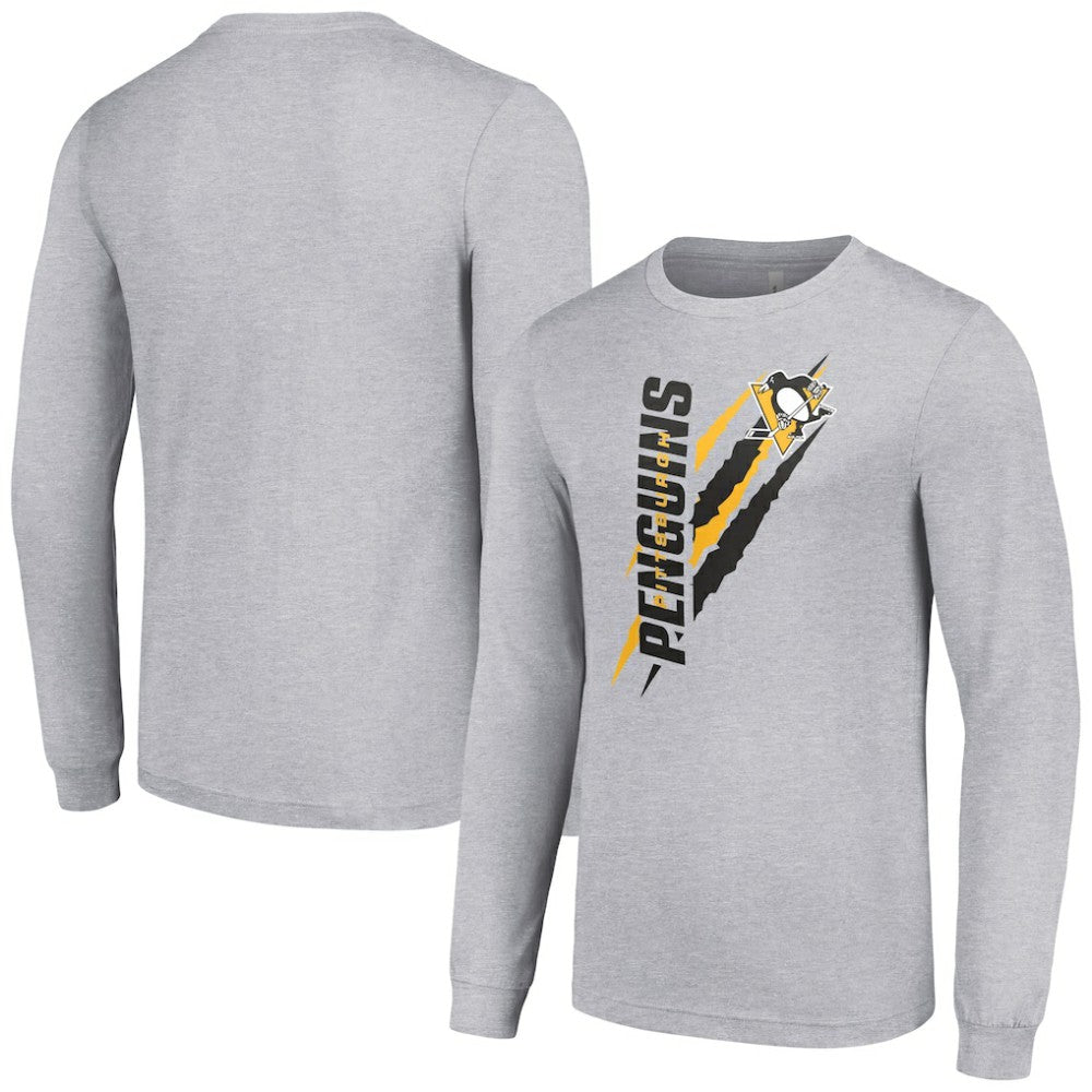 NHL Pittsburgh Penguins Starter Color Scratch Long-Sleeve T-Shirt