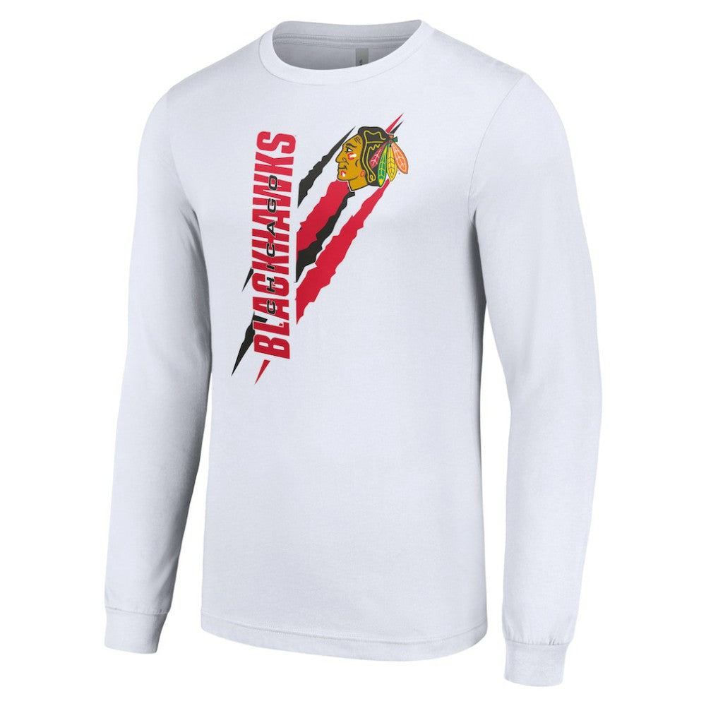 NHL Chicago Blackhawks Starter Color Scratch Long-Sleeve T-Shirt