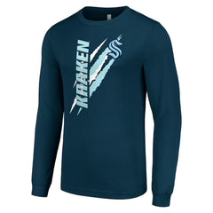 NHL Seattle Kraken Starter Color Scratch Long-Sleeve T-Shirt