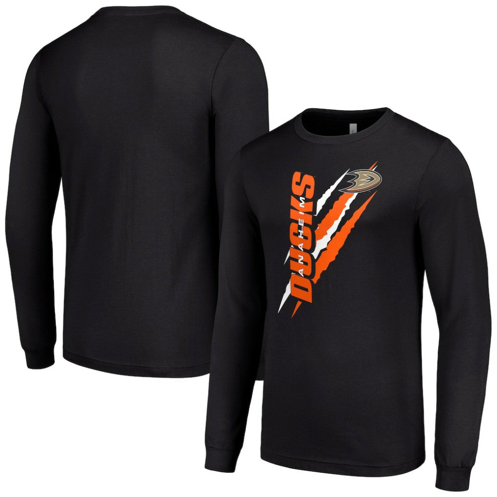 NHL Anaheim Ducks Starter Color Scratch Long-Sleeve T-Shirt