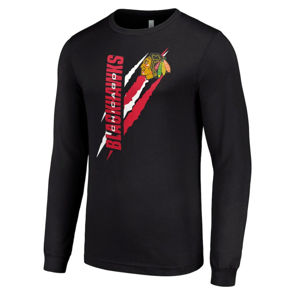 NHL Chicago Blackhawks Starter Color Scratch Long-Sleeve T-Shirt