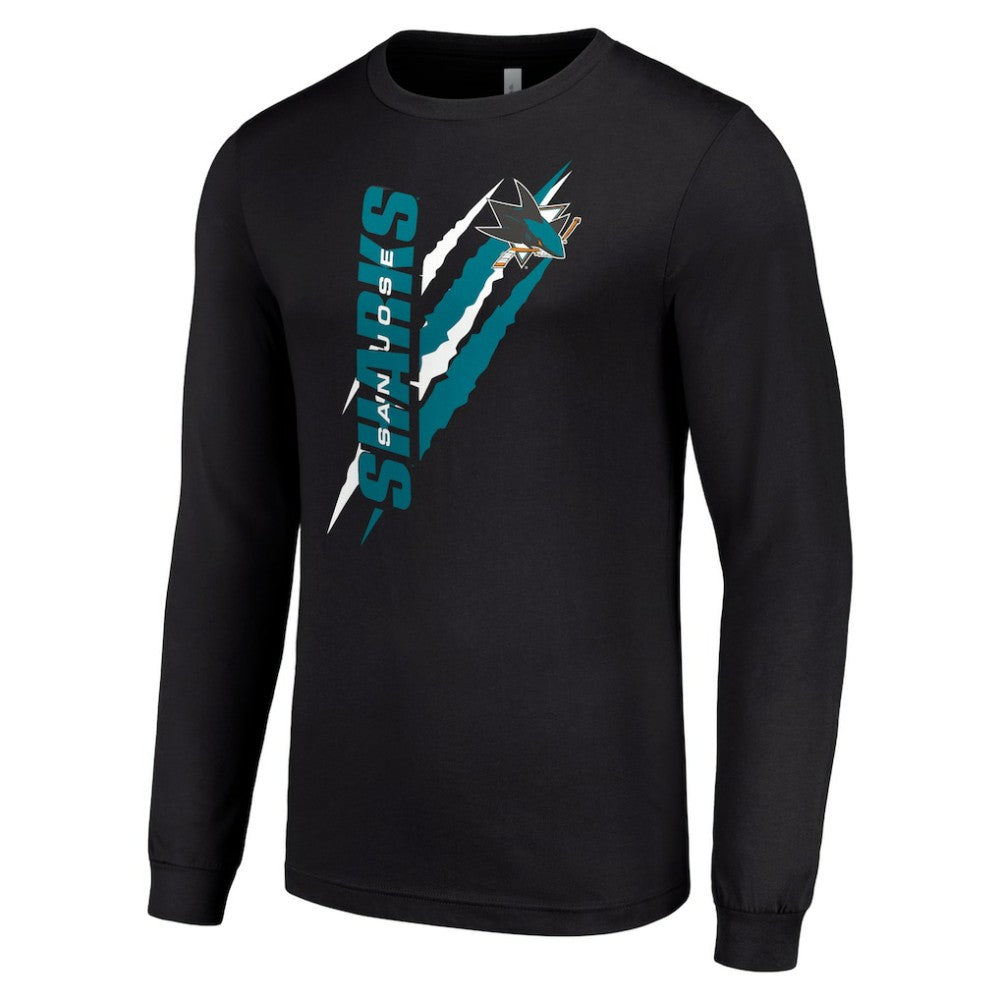 NHL San Jose Sharks Starter Color Scratch Long-Sleeve T-Shirt