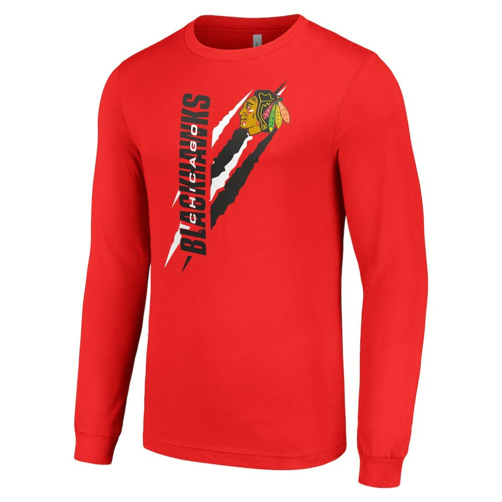 NHL Chicago Blackhawks Starter Color Scratch Long-Sleeve T-Shirt