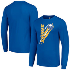 NHL Buffalo Sabres Starter Color Scratch Long-Sleeve T-Shirt