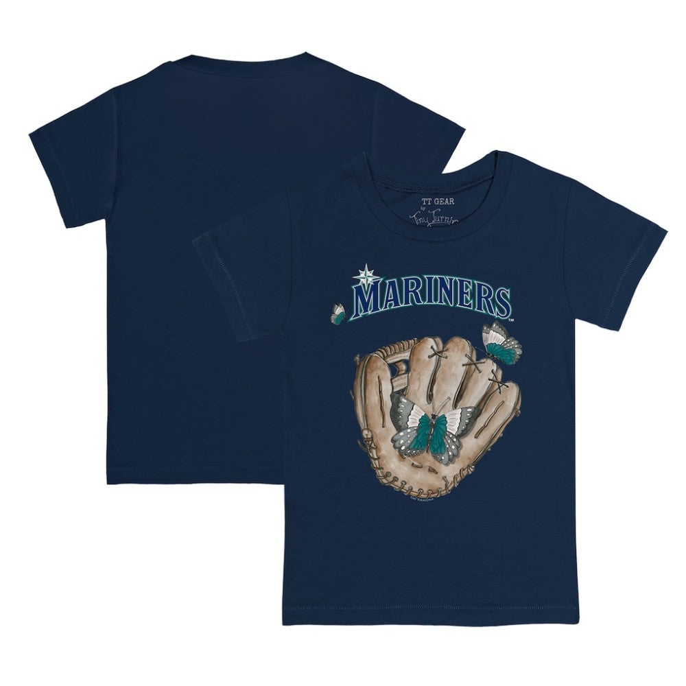 Navy Seattle Mariners Tiny Turnip Youth Butterfly Glove T-Shirt