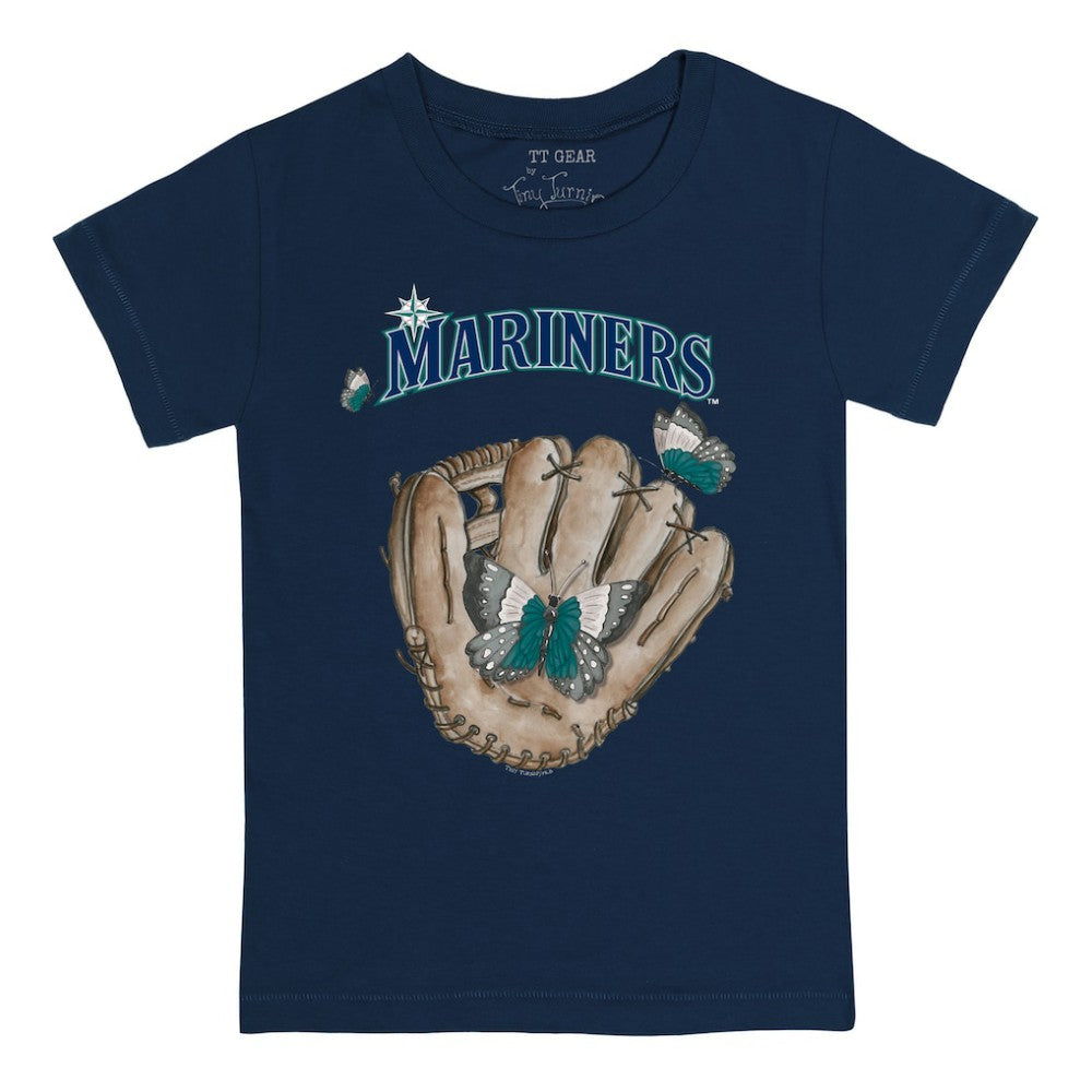 Navy Seattle Mariners Tiny Turnip Youth Butterfly Glove T-Shirt