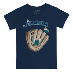 Navy Seattle Mariners Tiny Turnip Youth Butterfly Glove T-Shirt