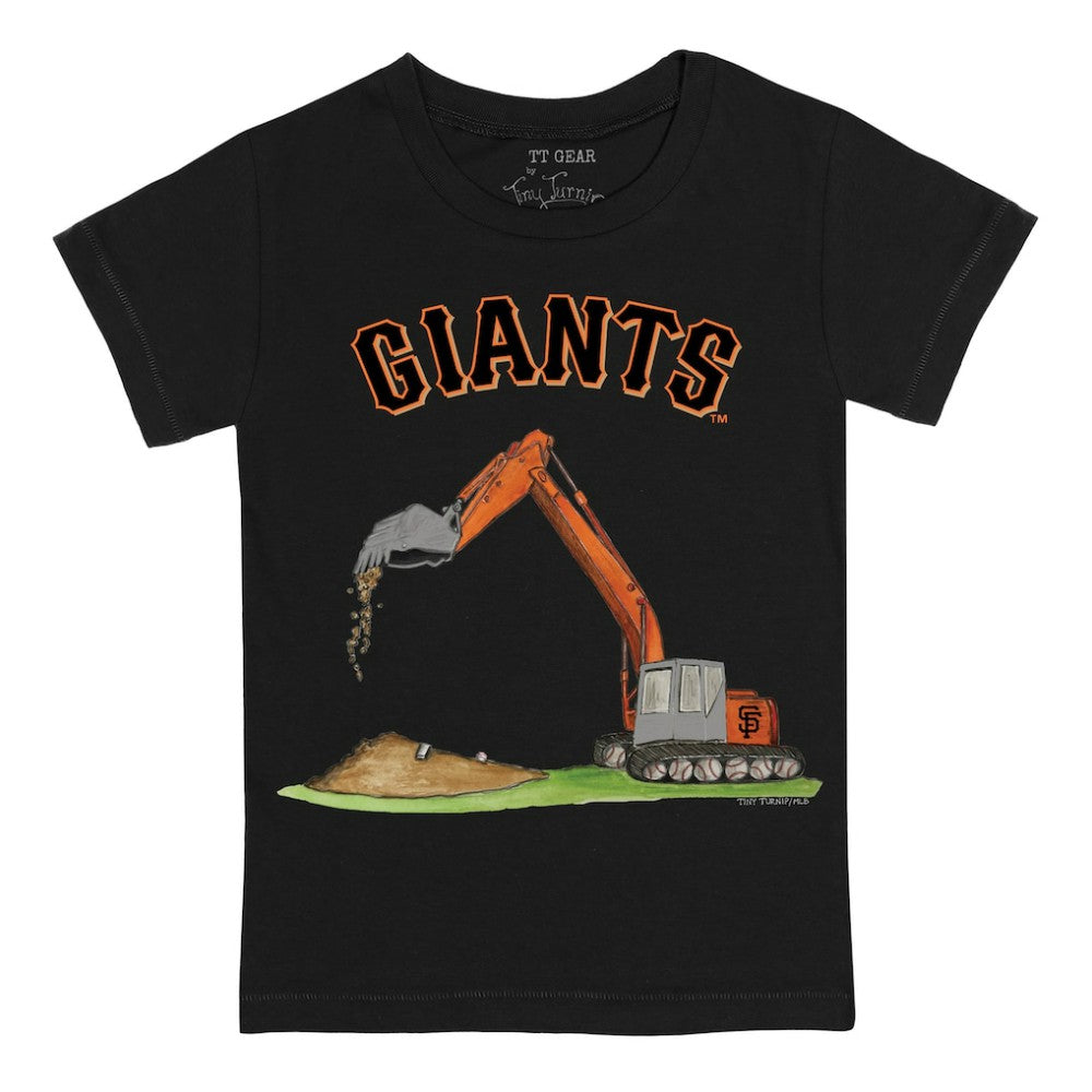 Black San Francisco Giants Tiny Turnip Youth Excavator T-Shirt