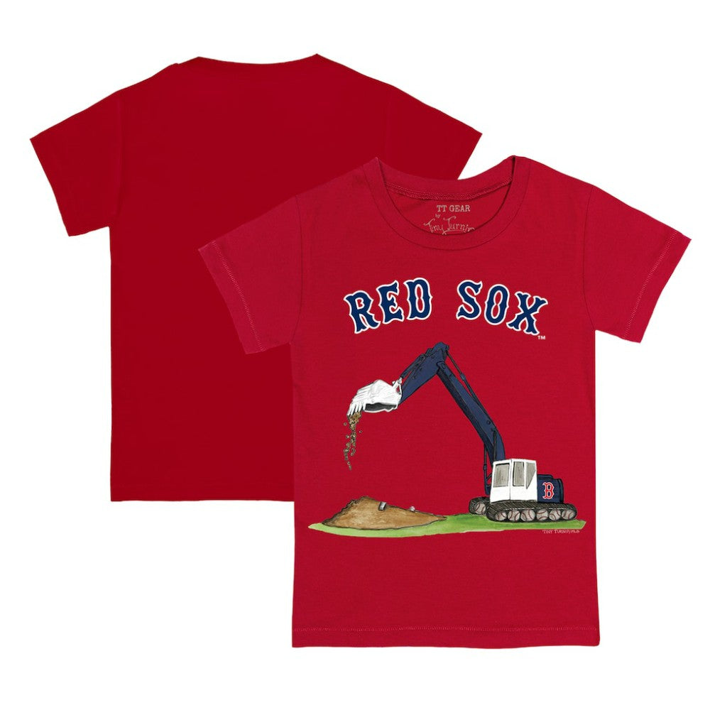 Red Boston Red Sox Tiny Turnip Youth Excavator T-Shirt