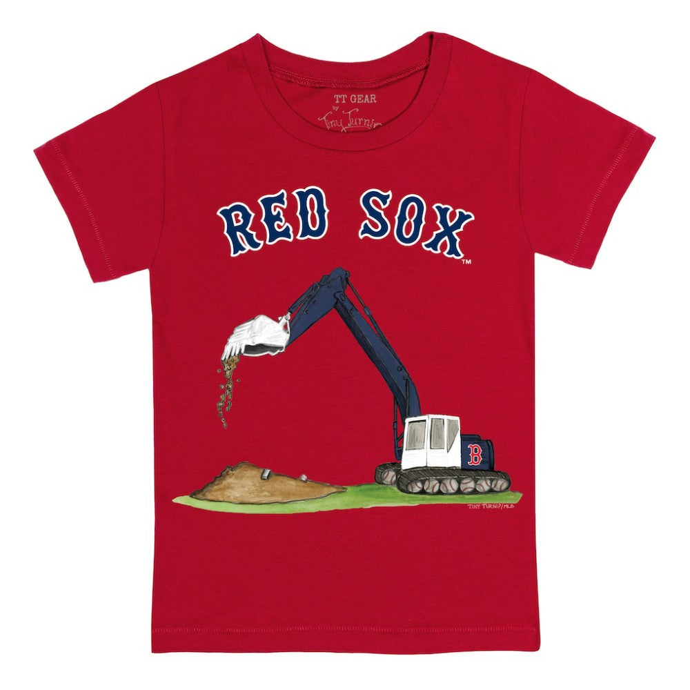 Red Boston Red Sox Tiny Turnip Youth Excavator T-Shirt