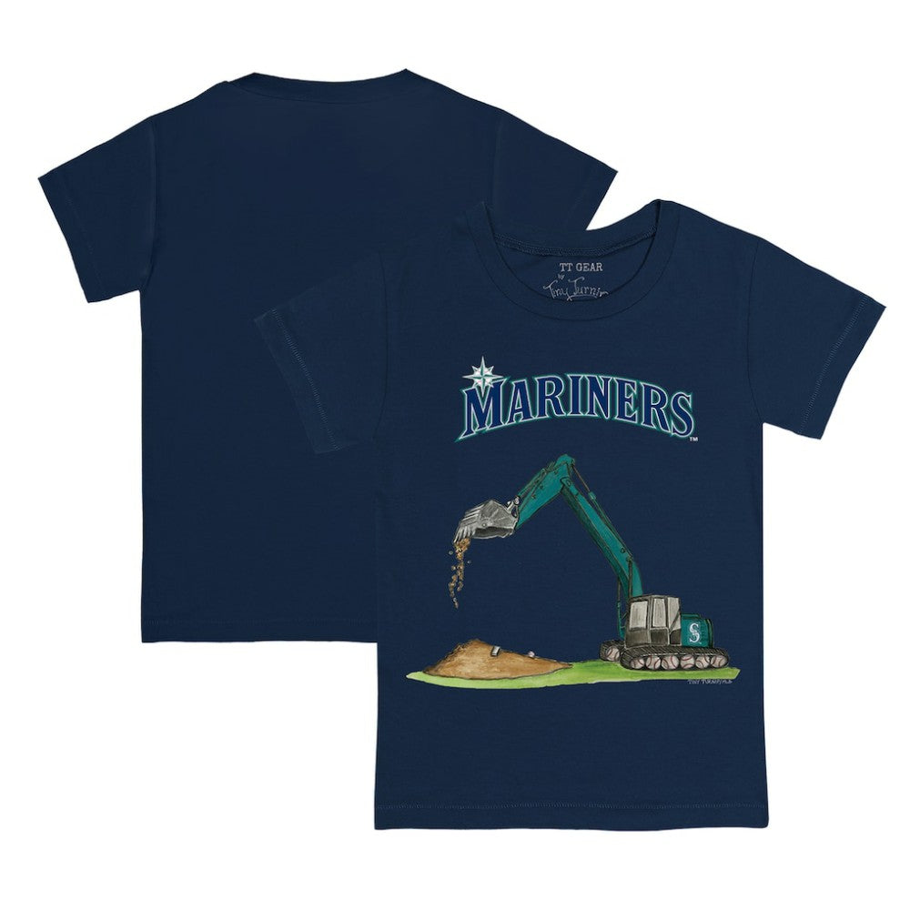 Navy Seattle Mariners Tiny Turnip Youth Excavator T-Shirt