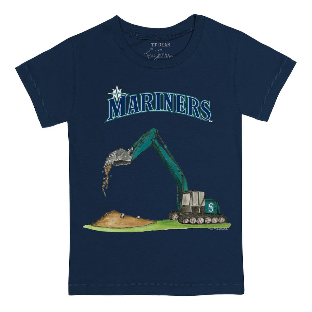 Navy Seattle Mariners Tiny Turnip Youth Excavator T-Shirt