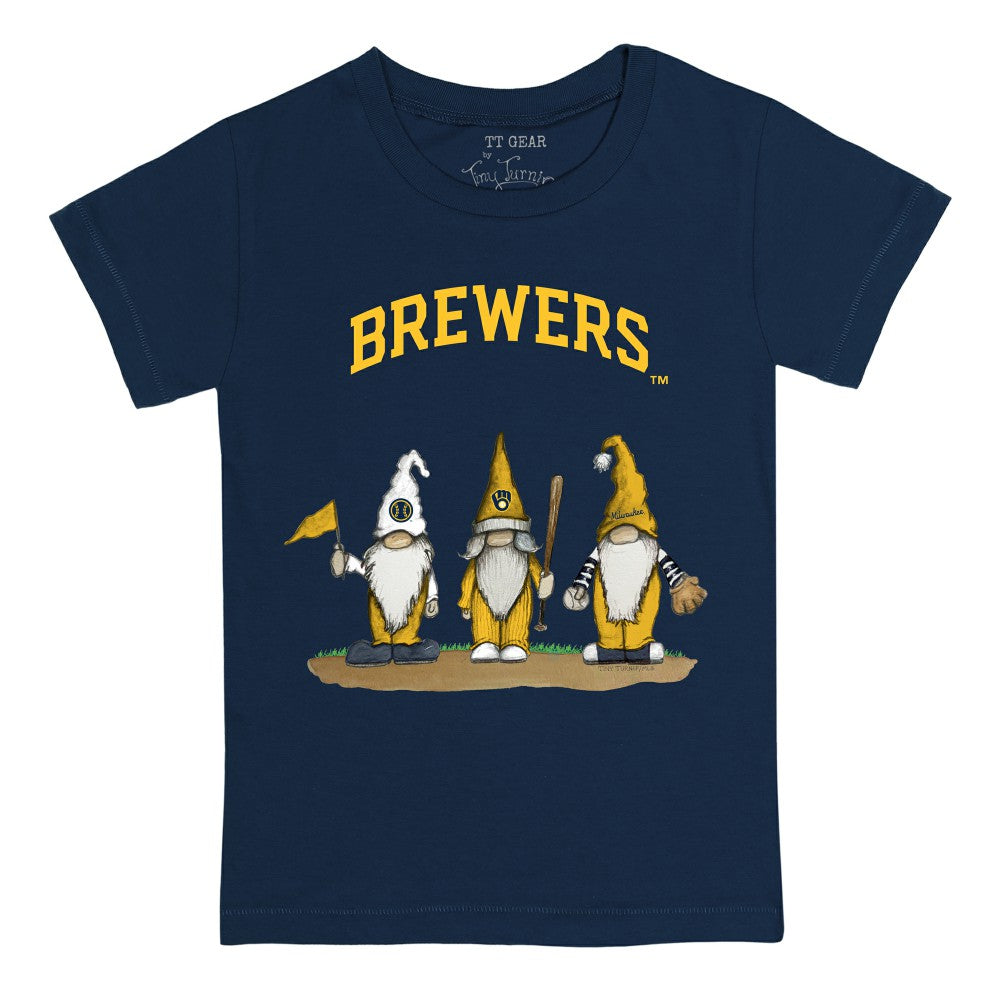 Navy Milwaukee Brewers Tiny Turnip Youth Gnomes T-Shirt