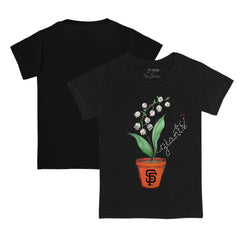 Black San Francisco Giants Tiny Turnip Youth Lilies & Ladybugs T-Shirt